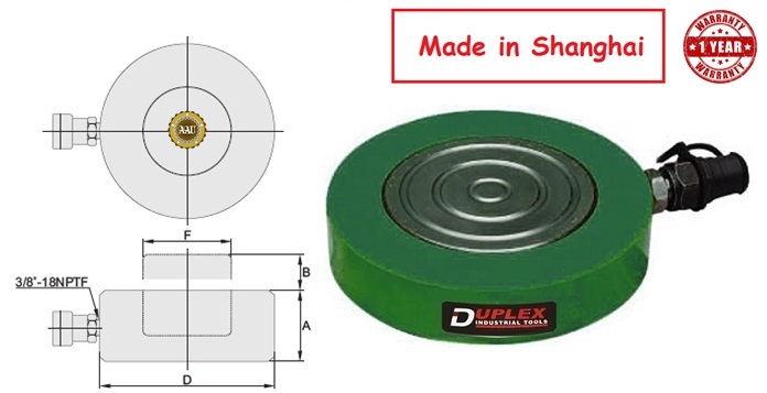 Ultra-low Height Cylinder duplex, stc-10010, kich thuy luc 100 tan, bom tay thuy luc, bom dien thuy luc,