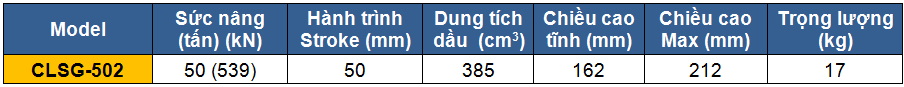 thong so ky thuat kich 2 chieu 50 tan 50 mm